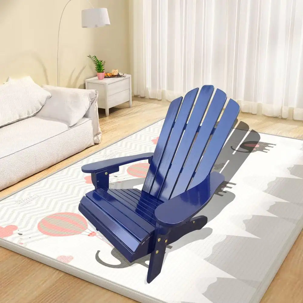 Blue Wooden Kid's Adirondack Chair