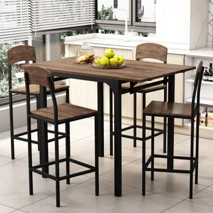 TOPMAX Set da pranzo rustico da 5 pezzi