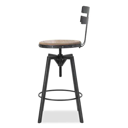 METAL CHAIR WITH WOODEN SEAT