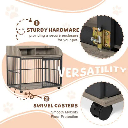 GO 44" Heavy-Duty Dog Cage Furniture