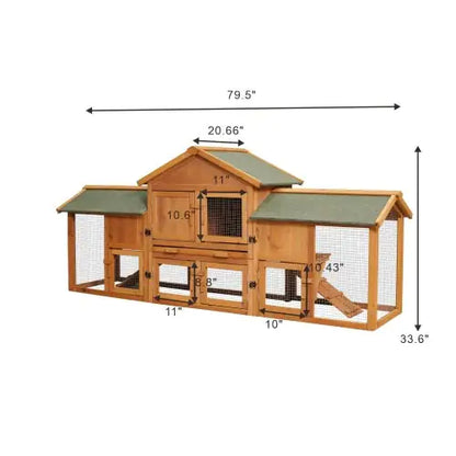 Oversized Rabbit Cage With 2 Running Spaces
