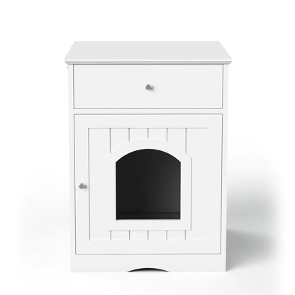 Wooden Pet House & Litter Box Enclosure