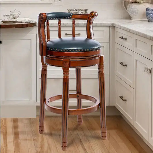 360° Swivel Wooden Bar Stool