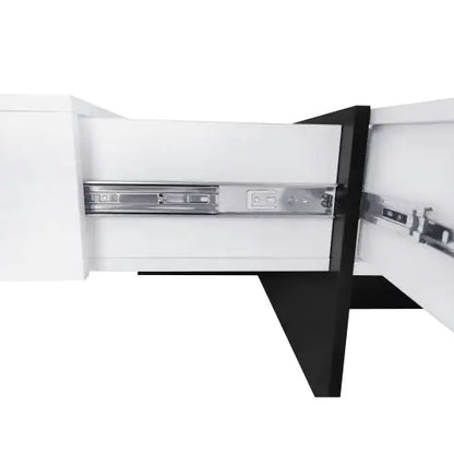 Mesa de centro de diseño único con 4 compartimentos de almacenamiento ocultos