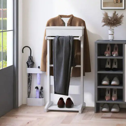 White Portable Garment Rack