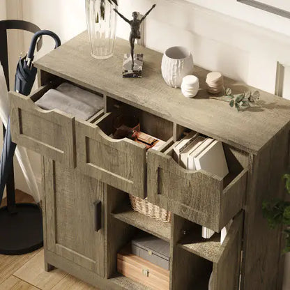 Gabinete de almacenamiento gris moderno