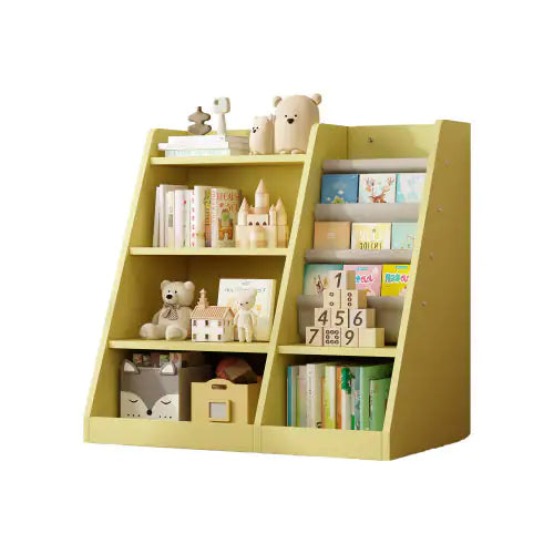Yellow Wooden Toy Storage Organizer