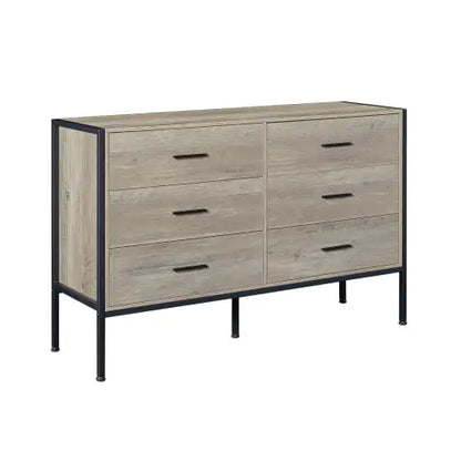 Cómoda de madera con 6 cajones