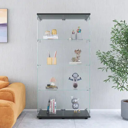 Two-Door Glass Display Cabinet