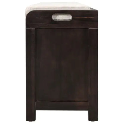 Espresso Storage Bench with Cushion & Drawers