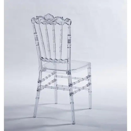 Set di 4 sedie da pranzo in plastica trasparente