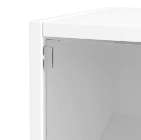 Mobiletto portascarpe in vetro bianco con luce LED RGB