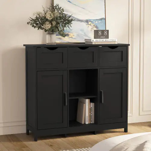 Modern Black Storage Cabinet