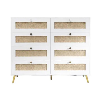 Cómoda blanca de 8 cajones