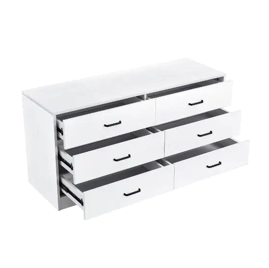 MDF Wood 6-Drawer Dresser