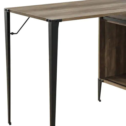 Vintage Oak Craft Desk with Barn Door