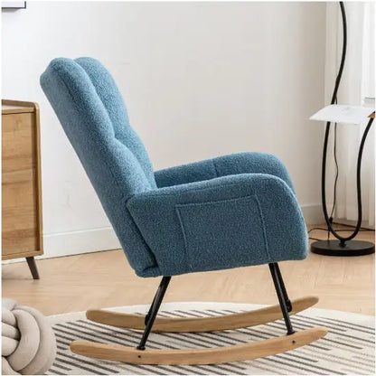 Comfort Teddy Wingback Rocker with Storage Pockets