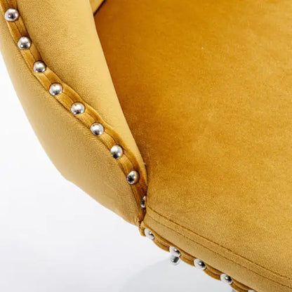 Gold Velvet Swivel Barstools - Set of 2