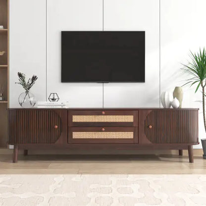 Rattan TV Stand For TVs Up To 75''