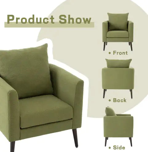 Modern Olive Green Bucket Chair