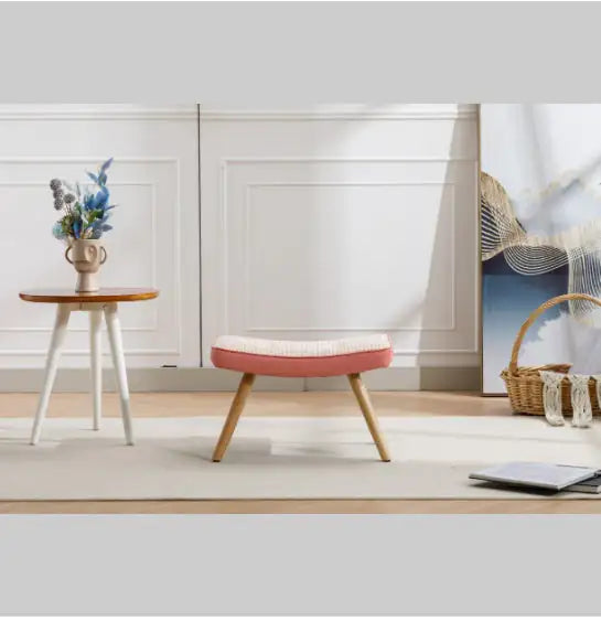Wooden Stepping Stool with Non-Slip Cushion
