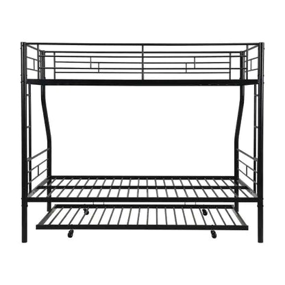 Twin Over Full Metal Bunk Bed with Trundle