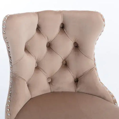 Swivel Velvet Barstools Adjusatble Seat - Set Of 2