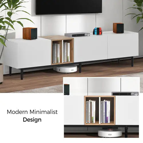 Odern TV Stand Suitable For 80 Inch TV With 3 Doors