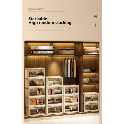 Side Wide Folding Storage Cabinet