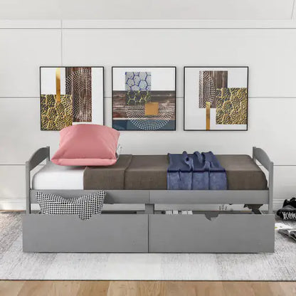 Twin Size Platform Bed with Storage