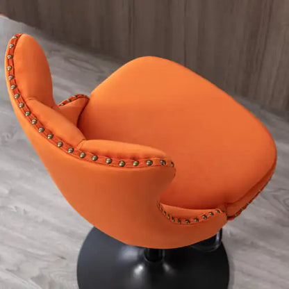 Swivel Velvet Barstools Adjusatble Seat - Set Of 2