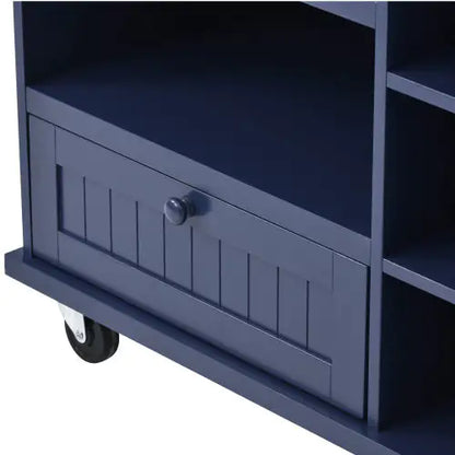 Carrello da cucina con mobiletto portaoggetti e due ruote bloccabili