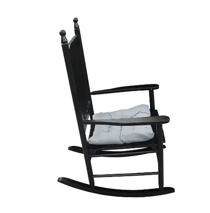 Black Wooden Porch Rocking Chair