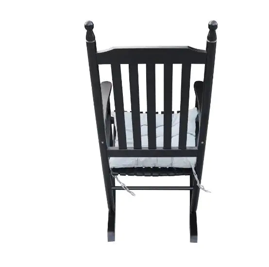 Black Wooden Porch Rocking Chair