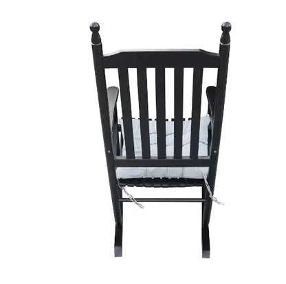 Black Wooden Porch Rocking Chair