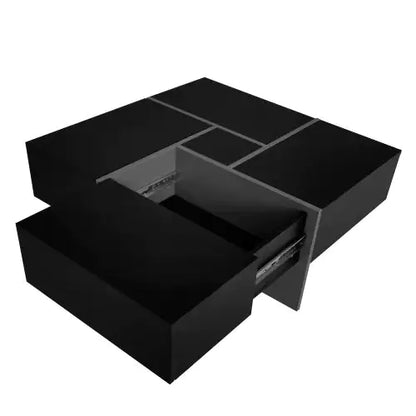 Unique Design Coffee Table with 4 Hidden Storage Compartments
