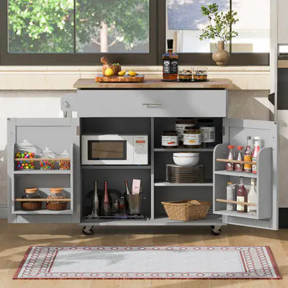 Rolling Kitchen Island With Storage Space