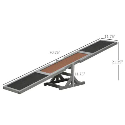 PawHut Wooden Dog Agility Seesaw