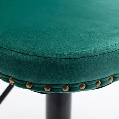 Swivel Velvet Barstools Adjusatble Seat - Set Of 2