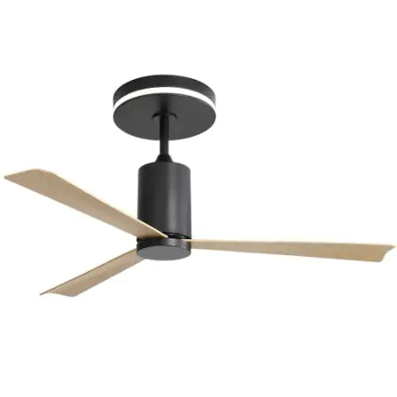 52-Inch Modern Matte Black Ceiling Fan