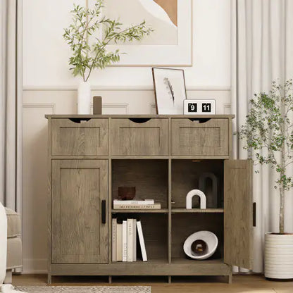 Gabinete de almacenamiento gris moderno