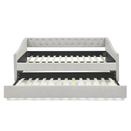 Full-Size Upholstered Tufted Sofa-Bed