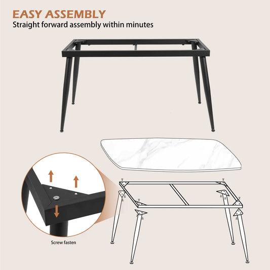 MDF Modern Dining Table with Sturdy Frame