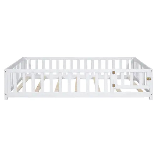 Toddler Safety Platform Bed with Gate