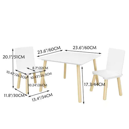 Kids Table and 2 Chairs Set