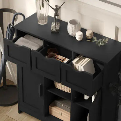 Modern Black Storage Cabinet