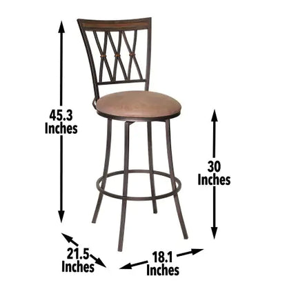 Sedona - Swivel Barstool - Dark Brown