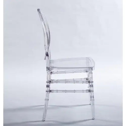 Set of 4 Transparent Plastic Dining Chairs