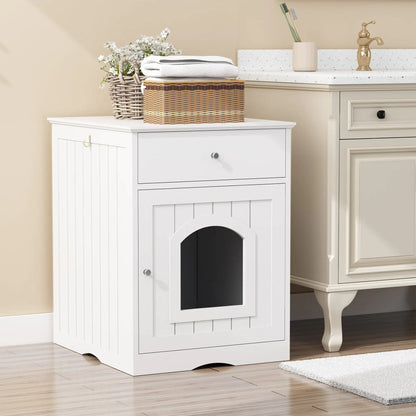 Wooden Pet House & Litter Box Enclosure