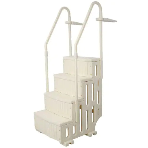 Pool Ladder Heavy-Duty 4 Safety Step For Above Ground Pools Stair Entry System With Handrails 400lbs